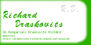 richard draskovits business card